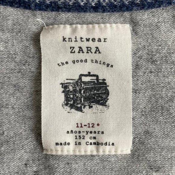 🆕 Zara Kid's Light Grey Knit Cardigan - Picture 3 of 8
